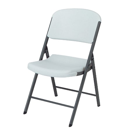 Lifetime Contoured Folding Chair, White 2802